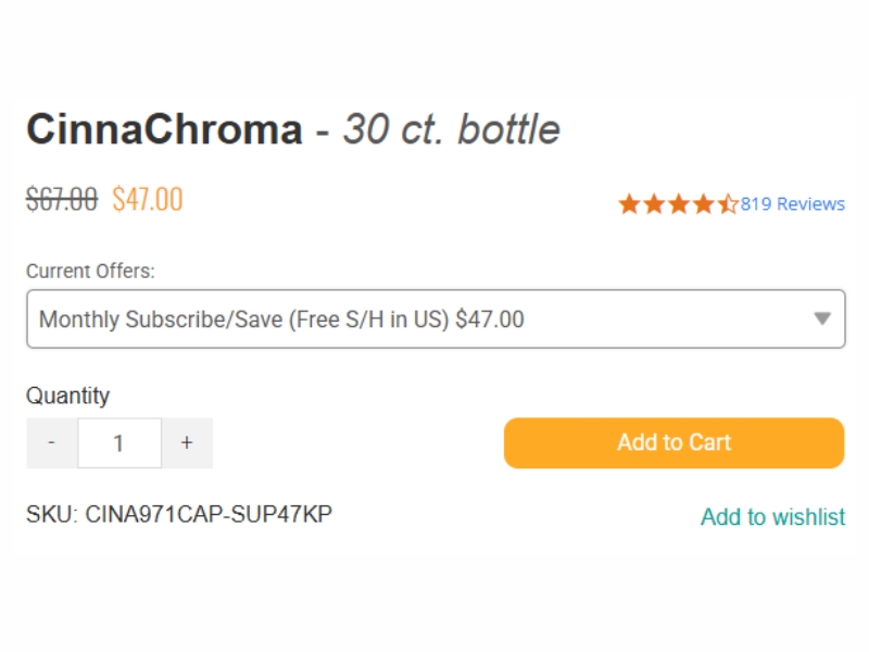 CinnaChroma Review Barton Nutrition Blood Sugar Cinnamon Bark Formula for Glucose Metabolism Prices